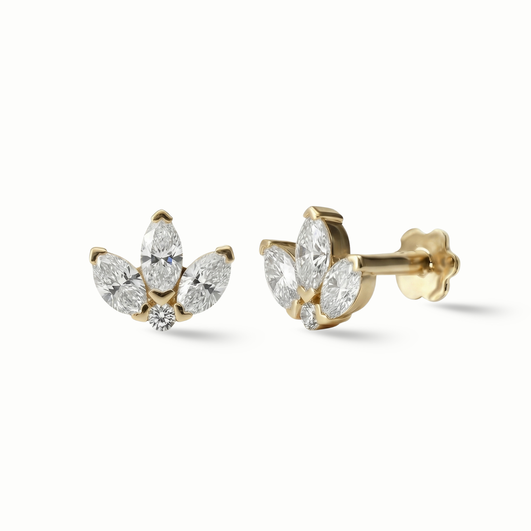 Drops of Radiance Marquise Ear Studs