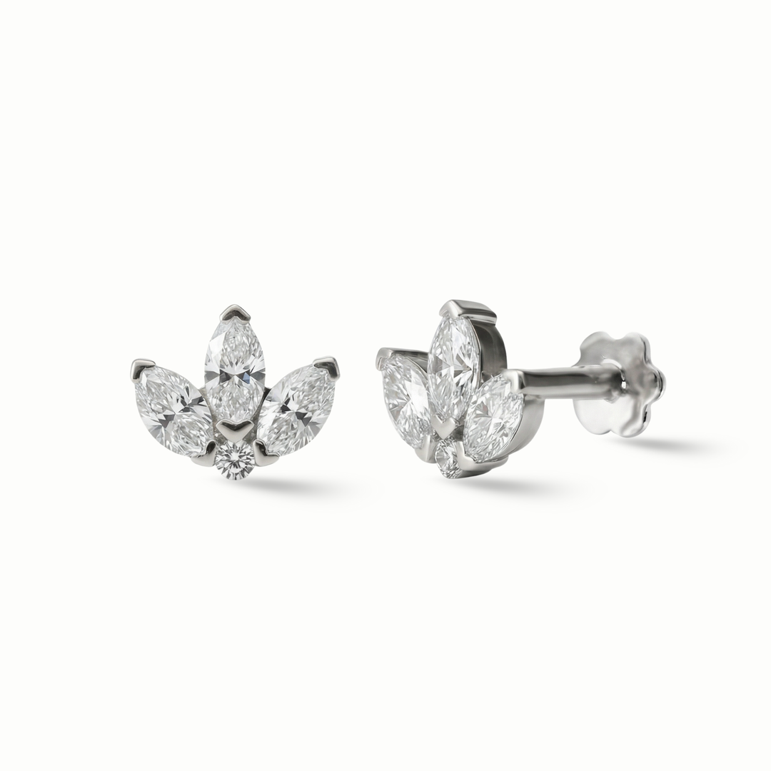 Drops of Radiance Marquise Ear Studs