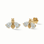 Load image into Gallery viewer, Timeless essentials Bee Diamond Ear Studs