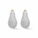 Load image into Gallery viewer, Teardrop Diamond Pave Huggies