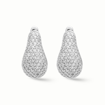 Load image into Gallery viewer, Teardrop Diamond Pave Huggies