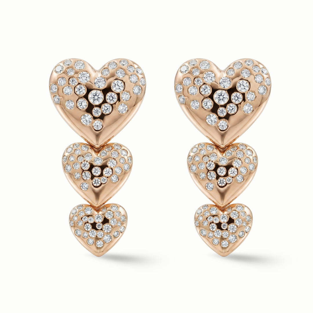 Luxury edit Detachable Heart Earrings