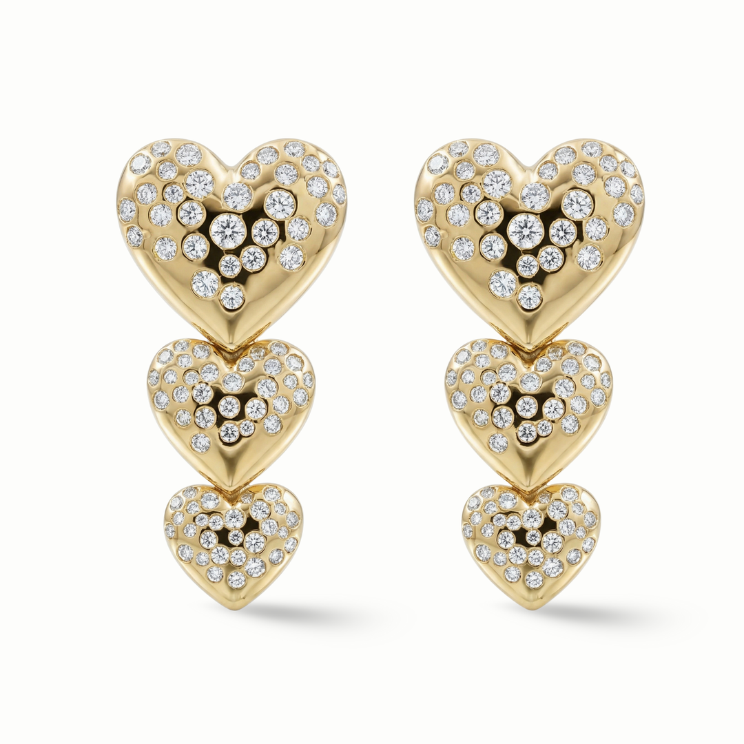 Luxury edit Detachable Heart Earrings