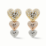 Load image into Gallery viewer, Luxury edit Detachable Heart Earrings