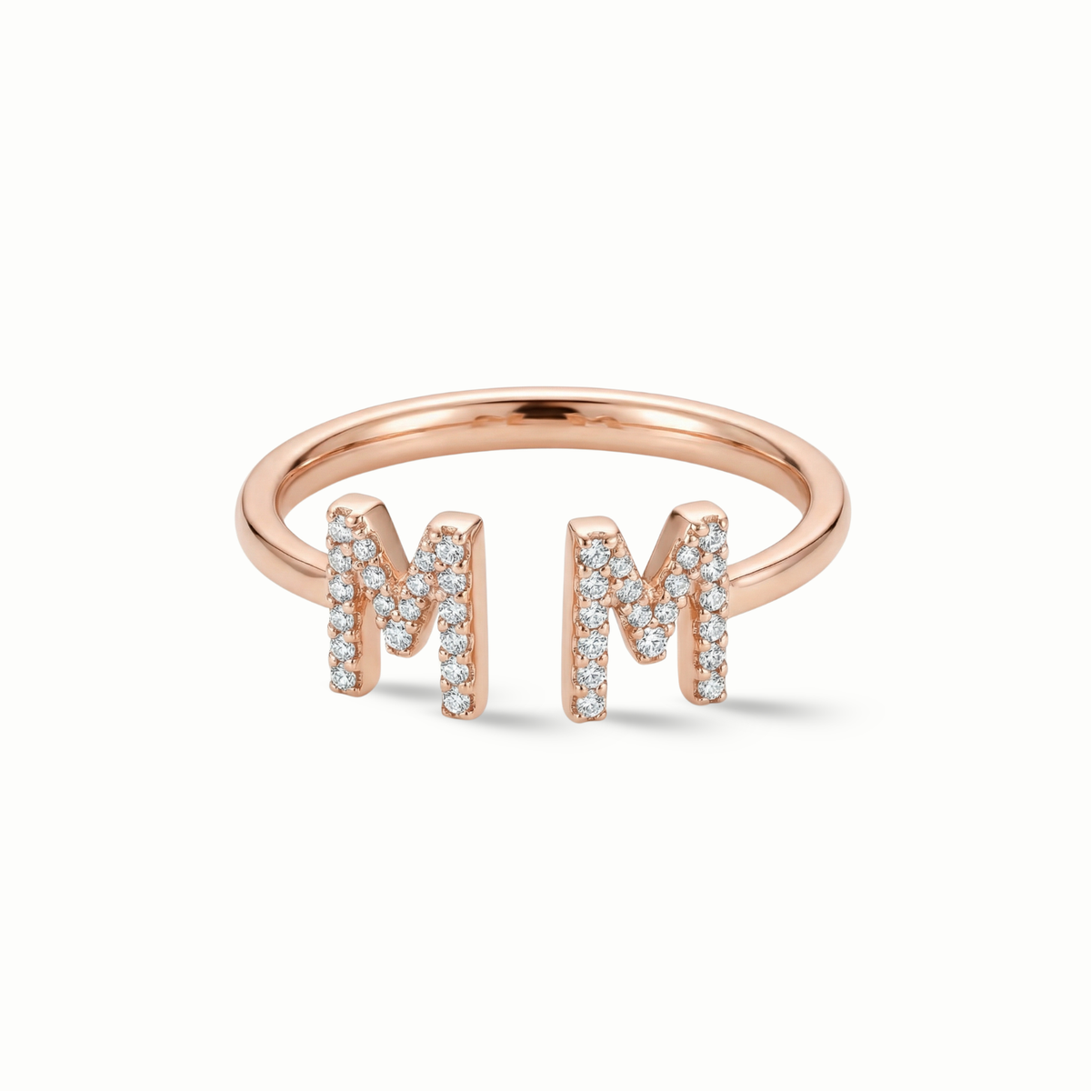 Two Initials Ring Personalized Jewelry with Elegant Design – PieceOfYou