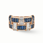 Load image into Gallery viewer, Weave Colorstone and Diamond Ring