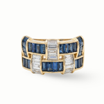 Load image into Gallery viewer, Weave Colorstone and Diamond Ring
