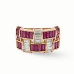 Load image into Gallery viewer, Weave Colorstone and Diamond Ring