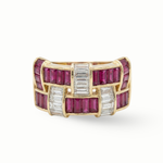 Load image into Gallery viewer, Weave Colorstone and Diamond Ring