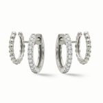 Load image into Gallery viewer, Illusion Diamond Huggies