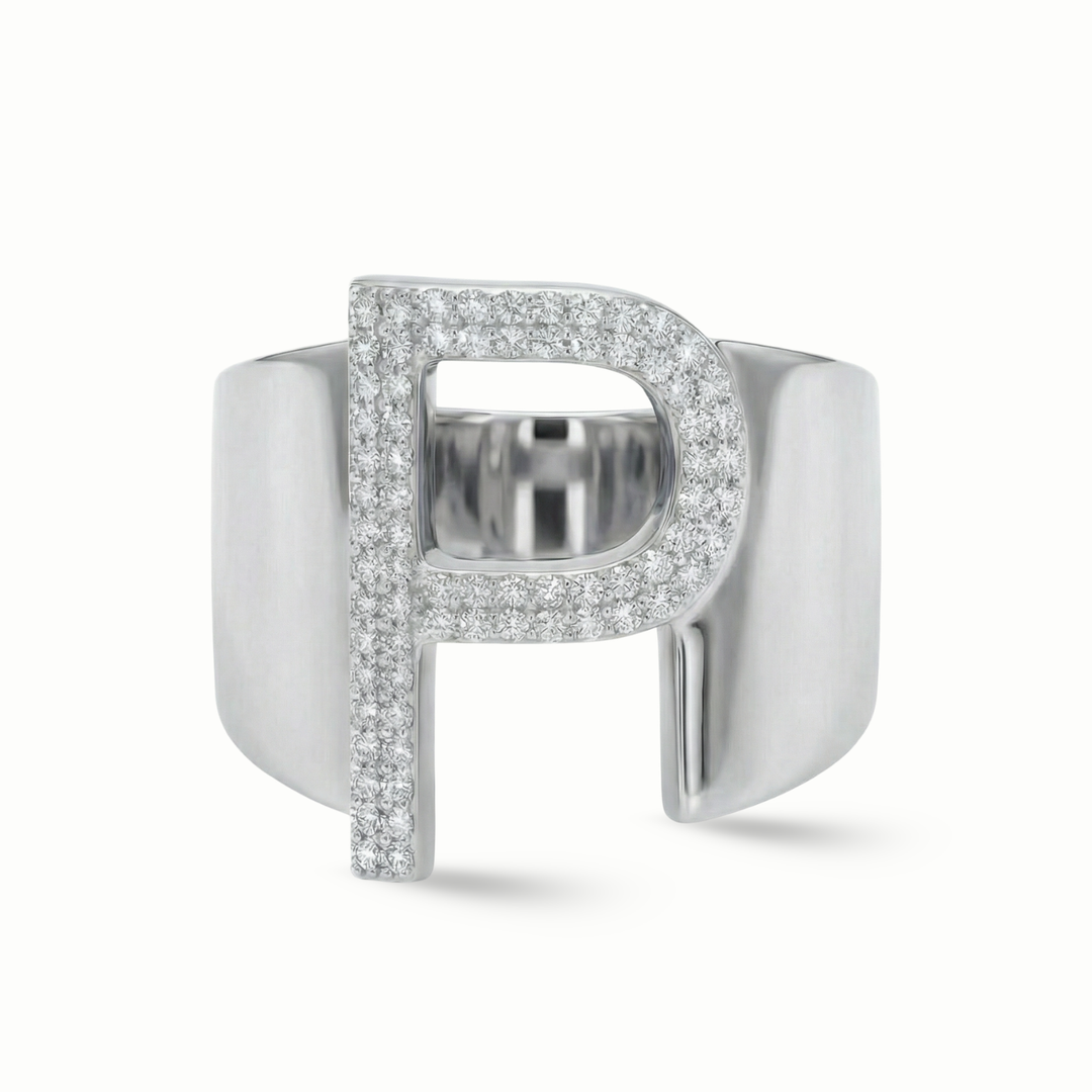 Zeeana Icon Alphabet Diamond Ring