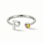 Load image into Gallery viewer, Zeeana Alphabet and Birthstone Ring
