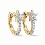 Load image into Gallery viewer, Timeless essentials Star Diamond Huggies