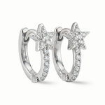 Load image into Gallery viewer, Timeless essentials Star Diamond Huggies