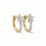 Load image into Gallery viewer, Timeless essentials Star Diamond Huggies