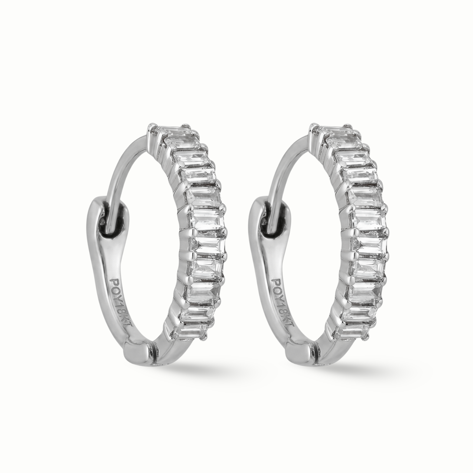 Timeless essentials Baguette Diamond Huggies