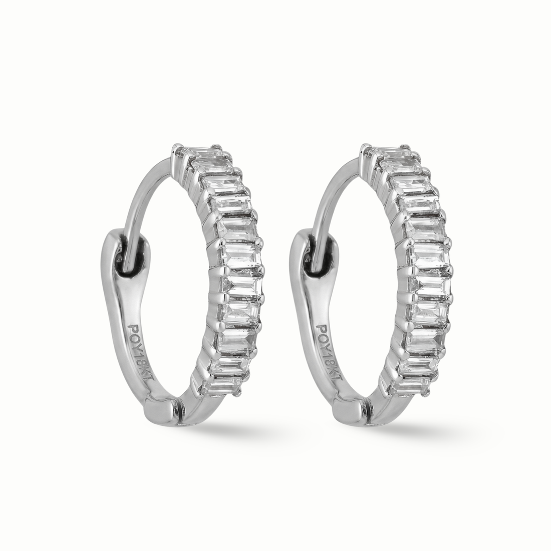 Timeless essentials Baguette Diamond Huggies
