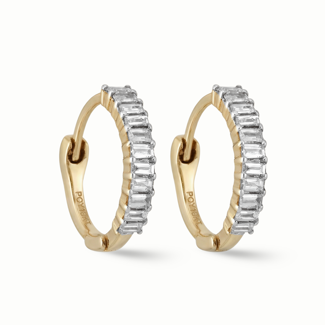 Timeless essentials Baguette Diamond Huggies