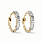 Load image into Gallery viewer, Timeless essentials Baguette Diamond Huggies