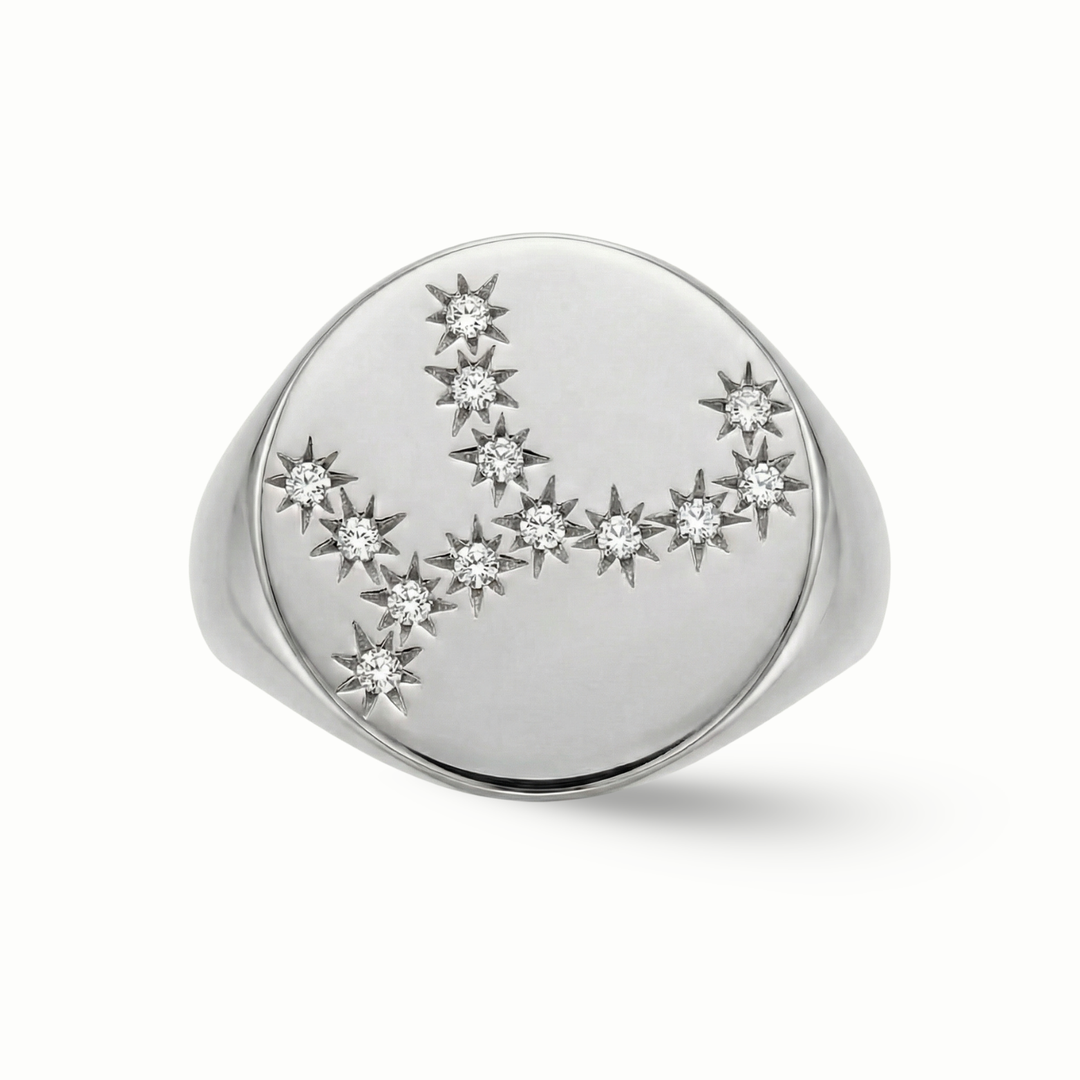 Zodiac Constellations Pinky Ring