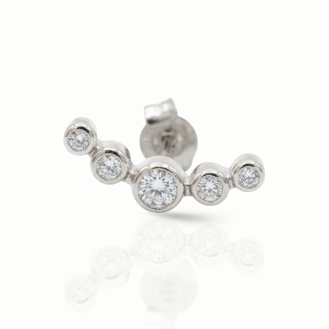Drops of Radiance 5 Diamonds Bezel Helix Piercing