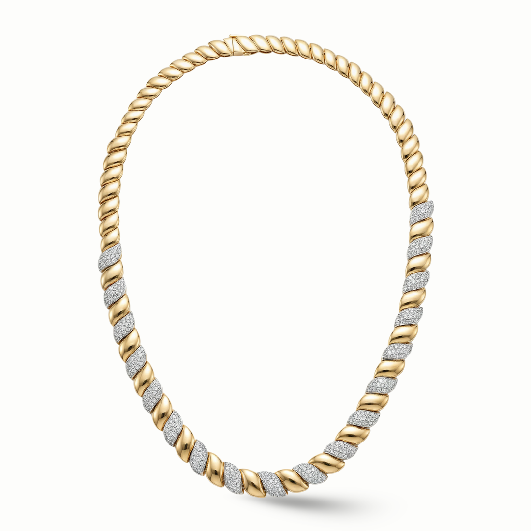Luxury edit Spiral Diamond Necklace