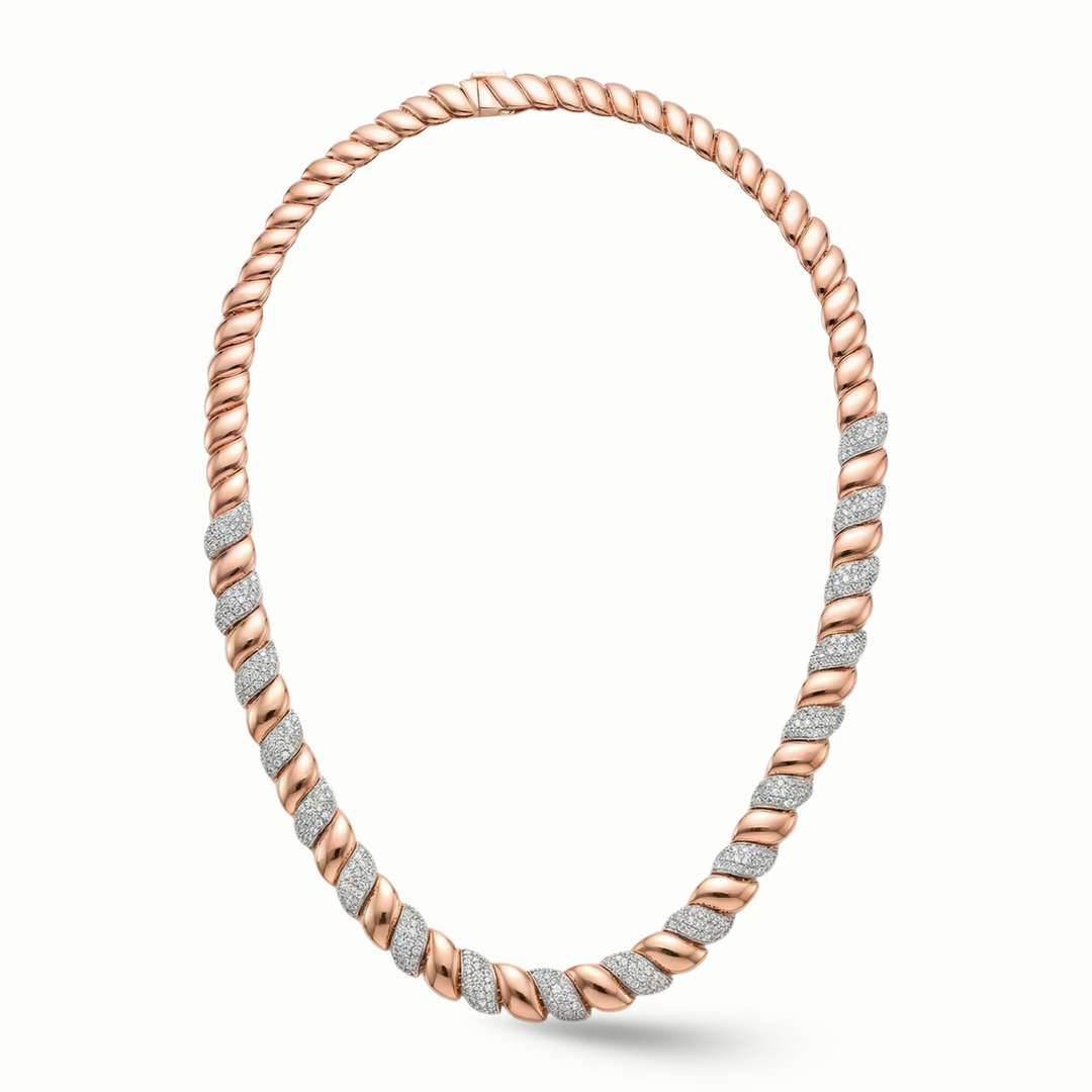 Luxury edit Spiral Diamond Necklace