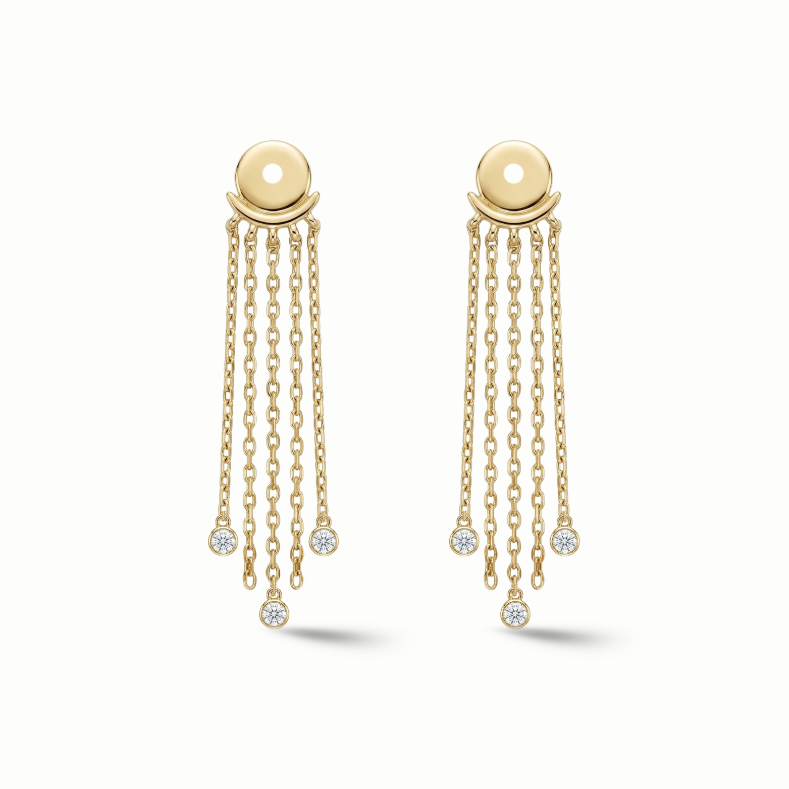 Diamond Cascade Chain Ear Jacket