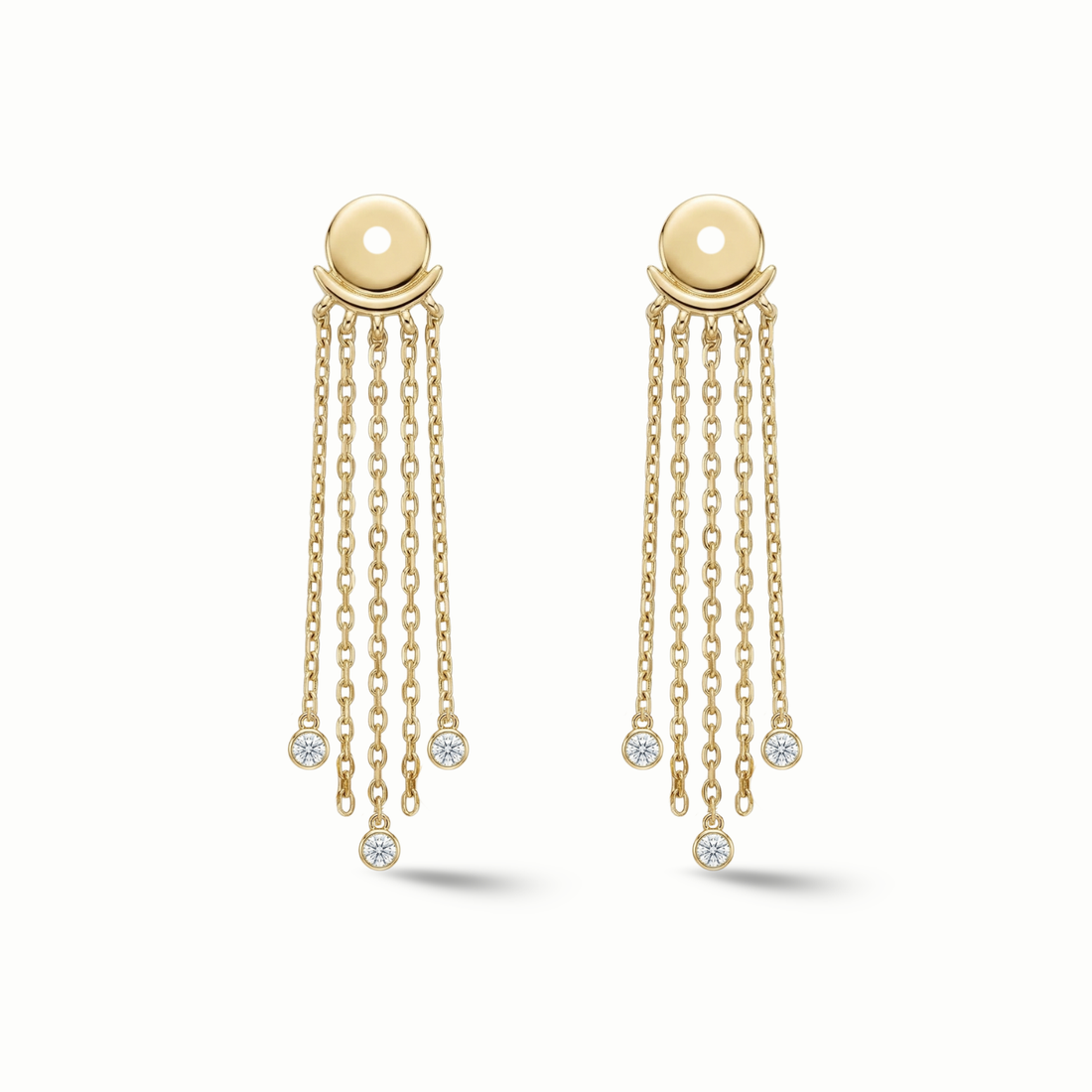 Diamond Cascade Chain Ear Jacket
