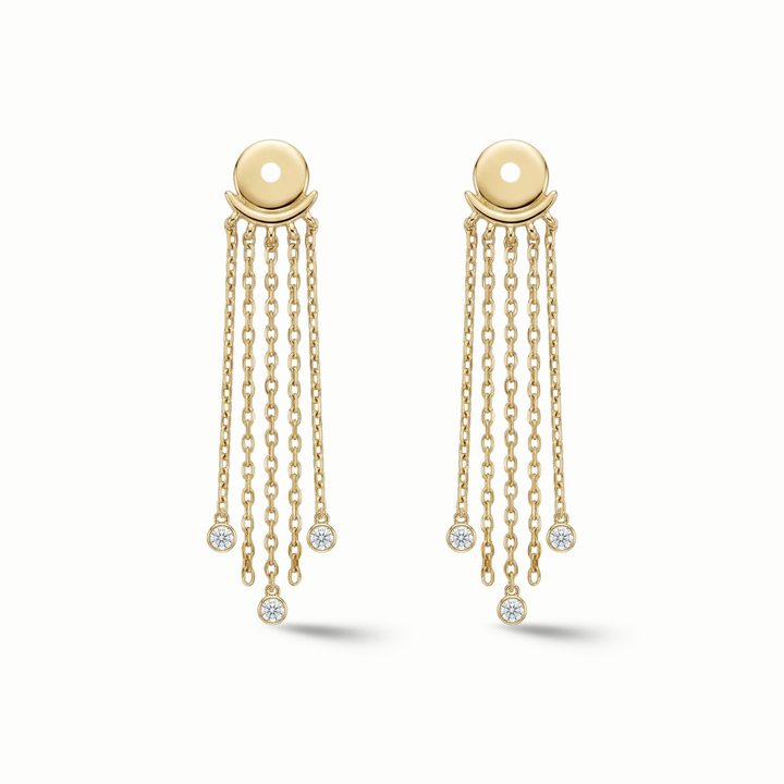 Diamond Cascade Chain Ear Jacket