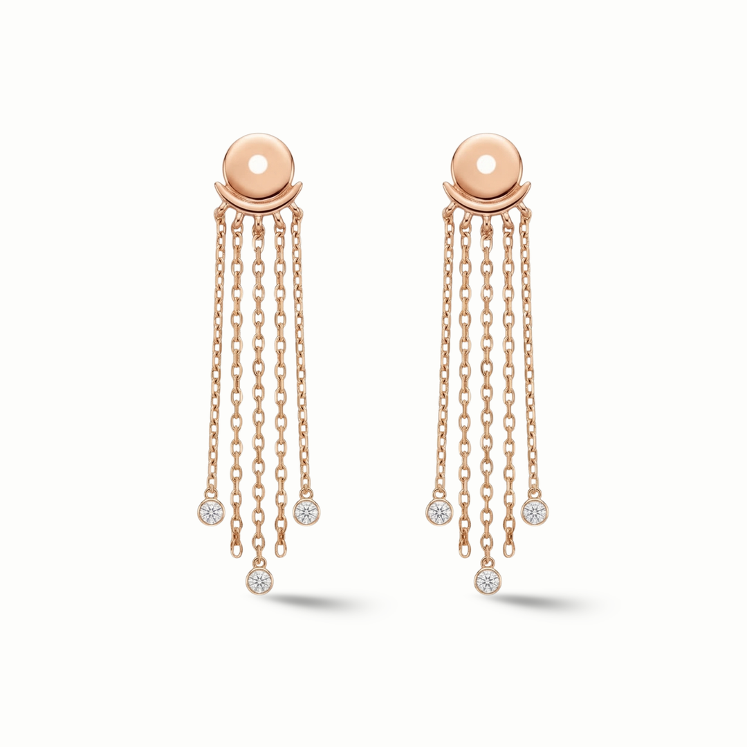 Diamond Cascade Chain Ear Jacket