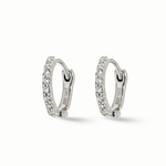 Load image into Gallery viewer, Pave Simple Diamond Huggies