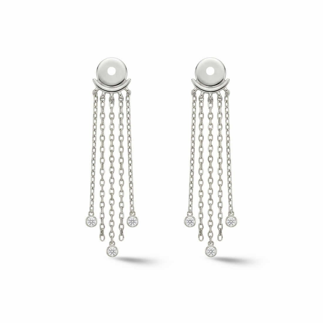 Diamond Cascade Chain Ear Jacket
