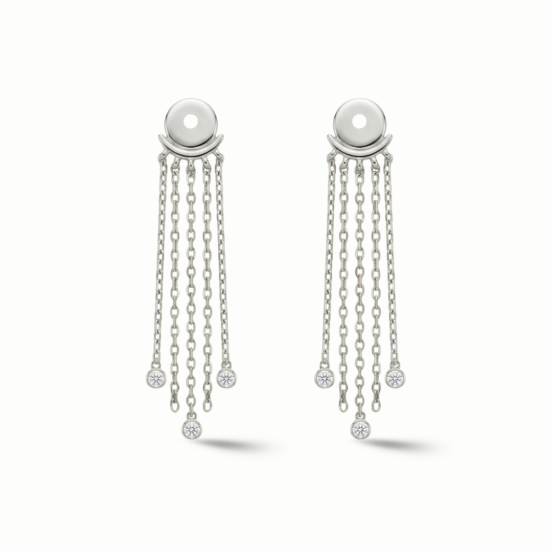 Diamond Cascade Chain Ear Jacket