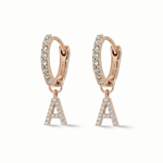 Load image into Gallery viewer, Pave Simple Diamond Huggies