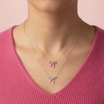 Load image into Gallery viewer, Wilderness Diamond Bow Necklace
