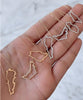 World Map Necklace in 18KT Solid Gold and VS/S1 G-H Diamonds