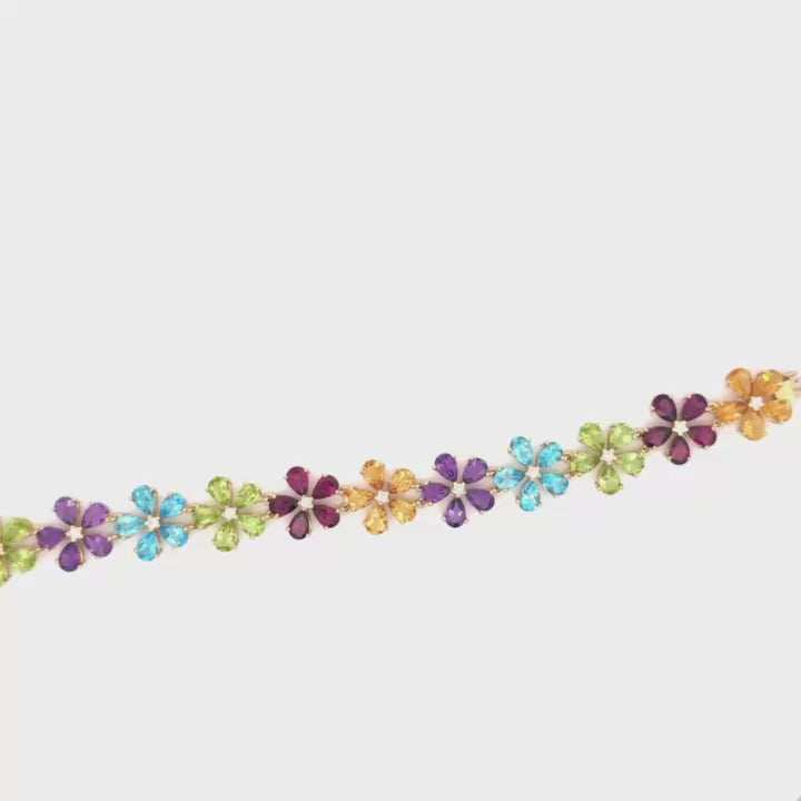 Luxury edit Multi Colour Sapphire Spring Bracelet