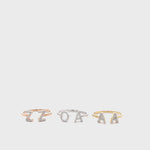 Load and play video in Gallery viewer, Sentiments Two Alphabets Ring
