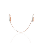 Load image into Gallery viewer, Pave Simple Large Diamond Huggies with Chain
