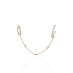 Load image into Gallery viewer, Pave Simple Large Diamond Huggies with Chain
