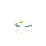 Load image into Gallery viewer, Sentiments Enamel Alphabet Ear Studs
