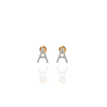 Load image into Gallery viewer, Sentiments Diamond Alphabet Ear Studs
