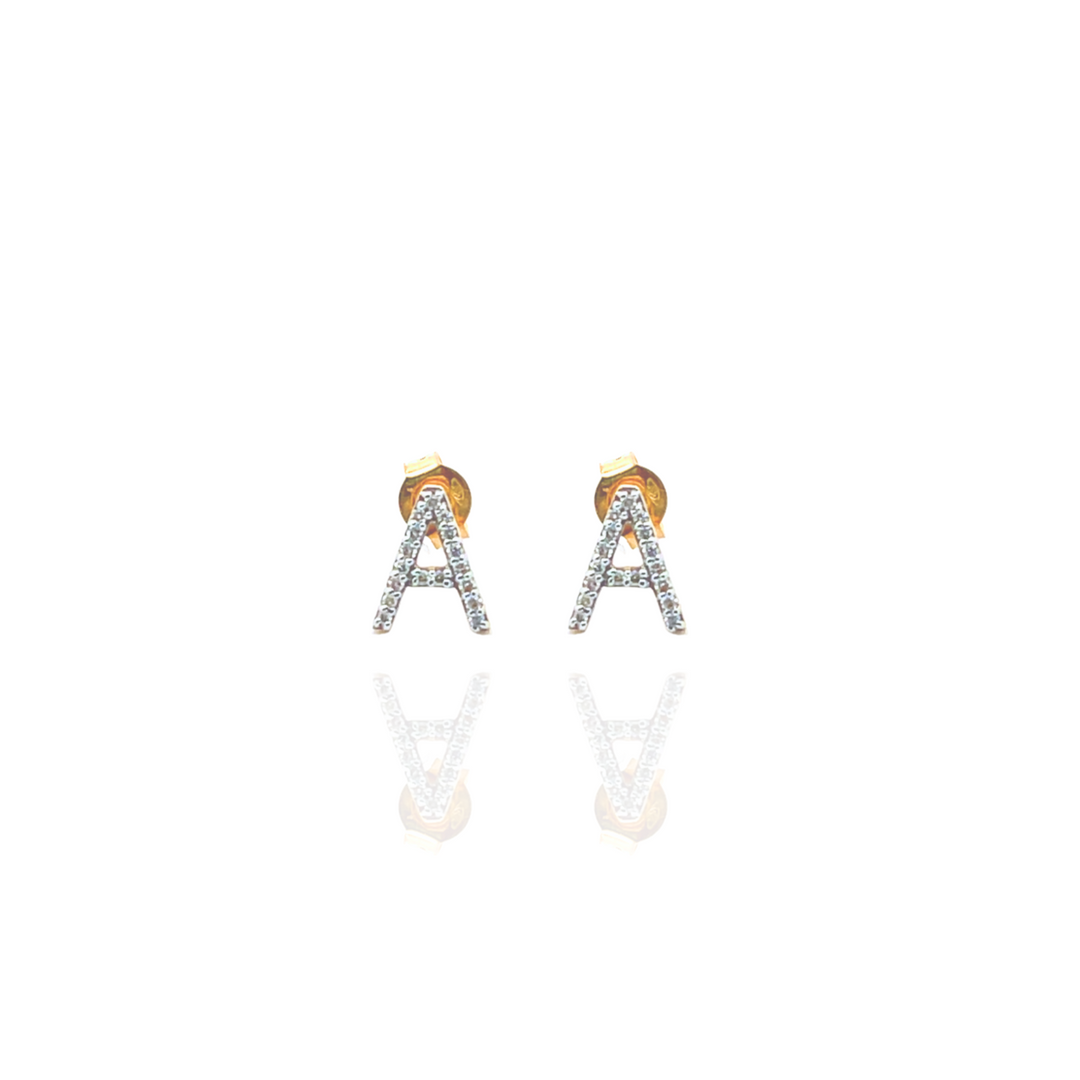 Sentiments Diamond Alphabet Ear Studs
