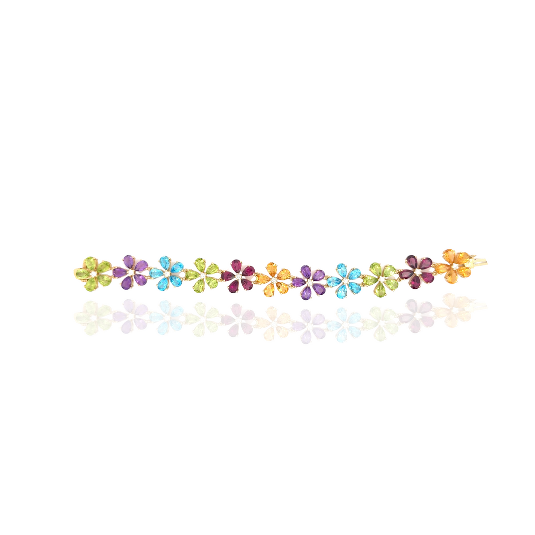 Luxury Multi Colour Sapphire Spring Bracelet