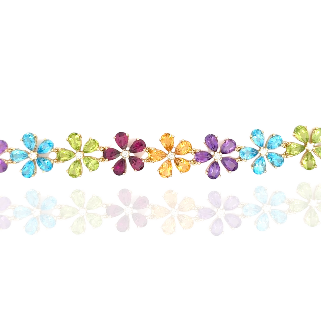 Luxury Multi Colour Sapphire Spring Bracelet