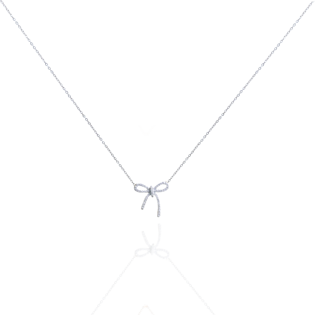 Wilderness Diamond Bow Necklace
