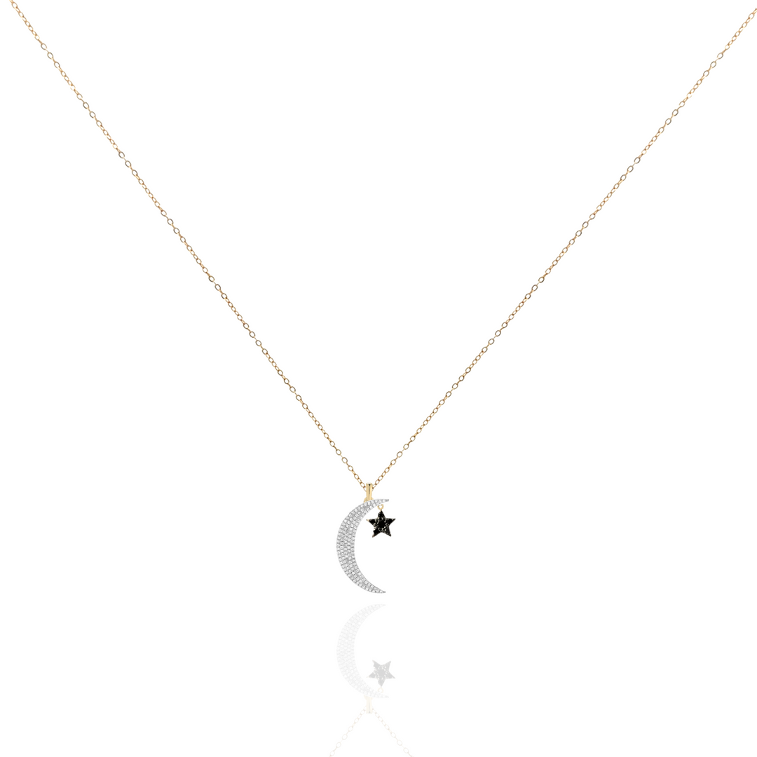 Wilderness Star and Moon Necklace