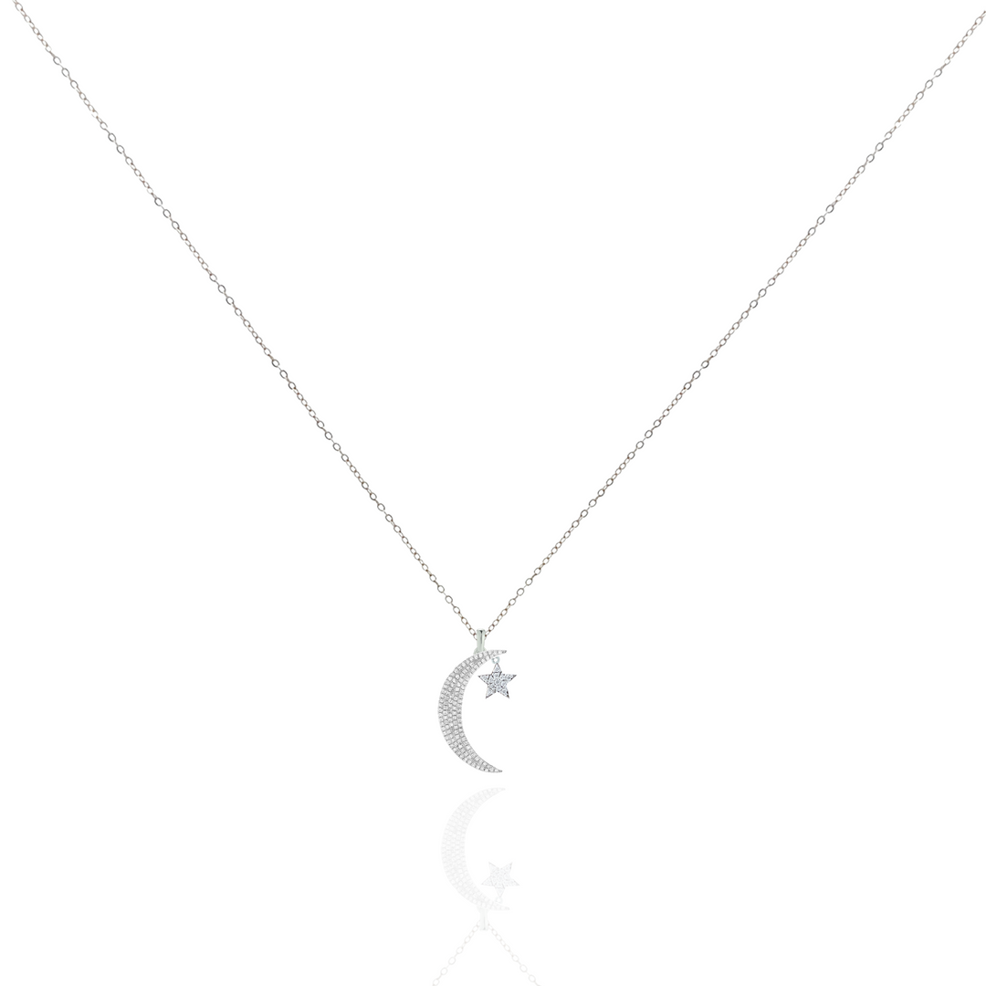 Wilderness Star and Moon Necklace