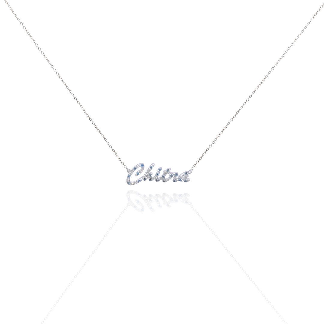 Rainbow Diamond and Birthstone Necklace